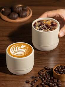 Cirelle 手工陶瓷咖啡杯 - 独一无二的手工马克杯，适用于茶和浓缩咖啡，温馨的家居装饰和贴心的节日礼物 - 彩色 - 查看 6