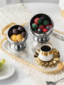 Cirelle Stainless Steel Serving Bowl - With Stable Base For Dates, Nuts & Dips, Modern Prep Bowl For Home & Restaurant Hospitality - Multicolor - View 7