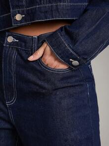 Denimoi 优质牛仔宽松直筒牛仔裤