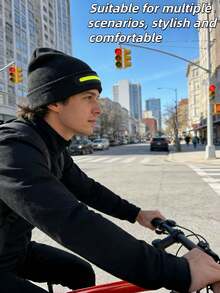 Teckwe USB发光帽 LED针织帽 手电筒帽，户外跑步骑行 - 彩色 - 查看 4