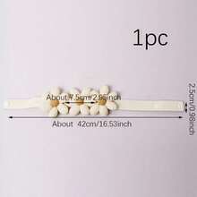 1件/2件/4件装窗帘绑带 窗帘扣 花朵窗帘绑带 窗帘配件 花形可爱窗帘扣 客厅家居装饰 - 米色 - 查看 8
