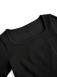 Easithlete Women's Seamless Khaki Sports Set H1003 - Black - View 11