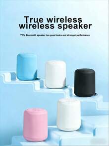 Teckwe Altavoz Bluetooth inalámbrico mini portátil MINI Macaron con graves potentes (Capacidad de batería: 200mAh) (Nombre de emparejamiento Bluetooth: LittleFUN) - Multicolor - Ver 1