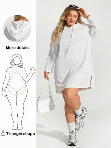 Truni Vêtements d'automne pour femmes, sweat-shirt à capuche casual grande taille de couleur unie pour l'hiver