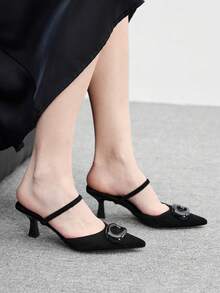CUCCOO BIZCHIC 女士时尚百搭优雅尖头高跟鞋 - 黑色 - 查看 10