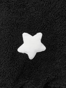 Manfinity VCAY 男士休闲羊毛拉链连帽衫，秋冬 - 黑色 - 查看 5