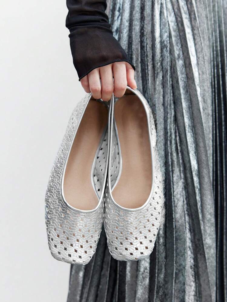 CUCCOO BIZCHIC Women's Round Toe Flat Shoes, Fashionable, Elegant, Generous, Casual, Minimalist, Comfortable, Slip-On, Suitable For Workplace, Commuting, Charming Elegant, Versatile, Date, Formal Occasions