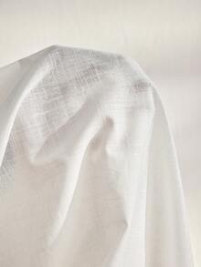 Ocili 100% Cotton Soft & Comfortable Ruffled Bow Tie Sleepwear Dress For Women - White - View 8