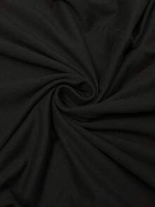 Auralis Plus-Size Women's Autumn/Winter Fashion Elegant Stretchy Comfortable Party Dress With Lace Trim, Fitted Waist, Long Sleeves, Elegant And Dignified Dress, Black Curve-Length Dress,Fall Outfits Party Dresses For Women Elegant Black Dress Lace Long Sleeve Dress Lace Black Dress Black Dress For Women - Black - View 8
