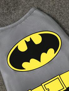 BATMAN X SHEIN 1 件电影卡通图案角色扮演宠物背心，猫衣服，狗衣服，尺码 XXS-XXXXL，特小号，特大号，角色扮演