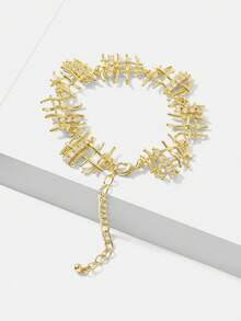 MOTF PREMIUM 空心编织链手链 - 金色 - 查看 7