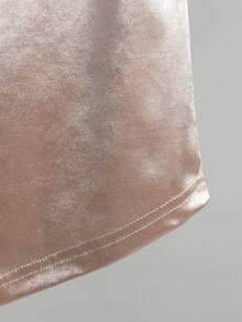 Franclia 女士杏色无袖水钻圆领吊带背心，休闲常规长度 - 杏色 - 查看 5