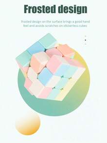 速拧魔方 Macaron 2x2 3x3 4x4 5x5 无贴纸 3x3 金字塔魔方，旋转快速顺滑，3x3 益智益智游戏，适合儿童和成人 - 彩色 - 查看 5