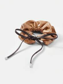 MOTF PREMIUM CHAMPAGNE FAUX SILK SCRUNCHIE - Brown - View 6