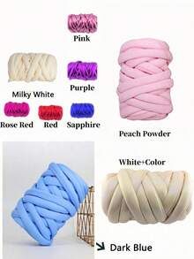 500克闪亮金属粗线（仿皮冰岛羊毛） - 超大粗线，适用于DIY毯子、包包、枕头、地毯和宠物床，闪光PU工艺纱线，不掉毛纤维，巨型钩针编织套装 - 彩色 - 查看 6