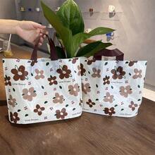 50Pcs Thickened Plastic Gift Tote Bag,Valentine's Day Party Gift Bags, Simple Gift Bag, Lightweight, Portable Floral Pattern Pattern Pattern Large Capacity Handbag, New Year, Wedding, Shopping Bag,Birthday Gift Bag, Party Favor Bags, 30*20*8cm/11.8*7.8*3.1inch, Thanksgiving, Halloween, Christmas - Multicolor - View 12