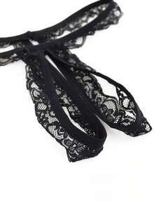 Sexy Lace Trim Breathable Slip-On Briefs For Men