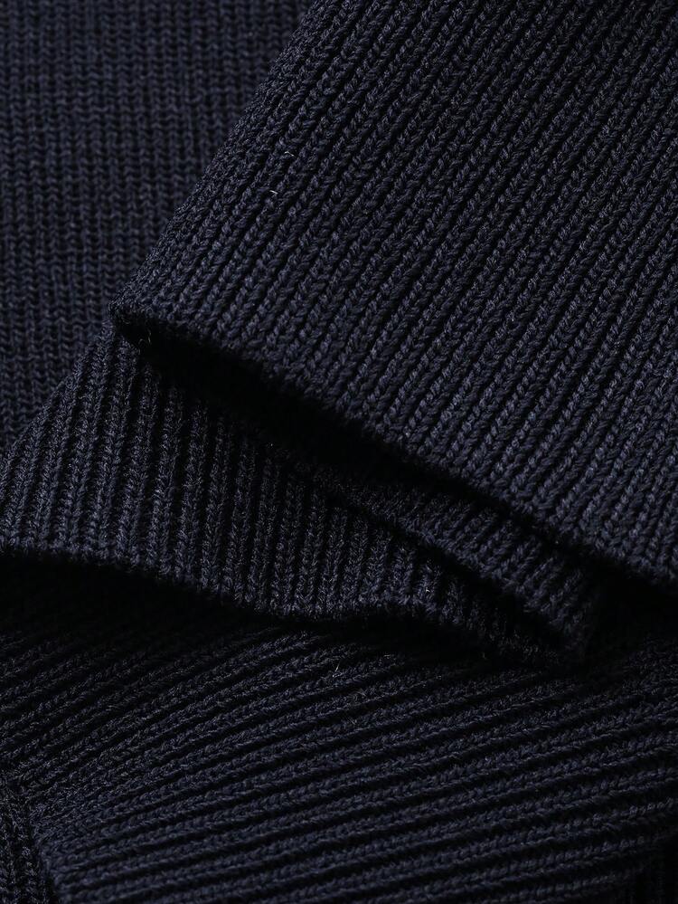 Women's Solid Color Fitted Polo Collar Elegant Formal Knit Top, Spring/Autumn