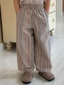 DAZY Young Boys' Striped Casual Pants Spring - Khaki - View 6