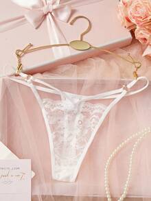 Floral Lace Cut-Out Low Rise G-String Sexy Lingerie Bridallingerie