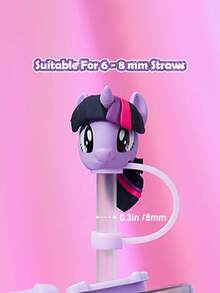 My Little Pony X SHEIN 1pc / 3pcs  Dust-Proof Reusable Straw Cap, Suitable For Straws With A Diameter Of 6-8  Mm,Gift Ideas