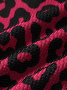 PAVTROS 男士街头风，复古，ins风数码豹纹印花面料，街头潮流，休闲运动长袖T恤，可叠穿，男女皆宜，情侣款，嘻哈风，送给男友的礼物，适合春、秋、冬三季穿着。 - 紅色 - 查看 8