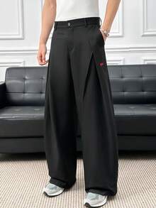 ESTAVOR 男士休闲宽松长裤，带口袋，街头风格 - 米色 - 查看 2