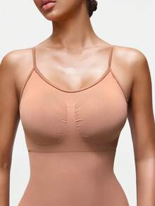 SHAPORA 1 st ärmlös bodycon-klänning för kvinnor - Brun - Visa 6