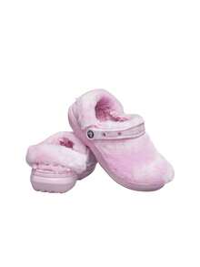 Crocs Classic Fur Sure Women's Clogs Pink / White CR207303 - Light Pink - View 3