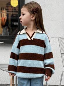 DAZY Young Girls Striped Turtleneck Sweater, Fall