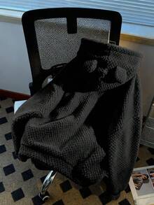 Resyla Áo nỉ dài tay dáng rộng, màu trơn, chất liệu mềm mại, họa tiết tai gấu, dễ thương và độc đáo, phù hợp cho mùa thu/đông, đi học và mặc hàng ngày. - màu đen - Xem 2