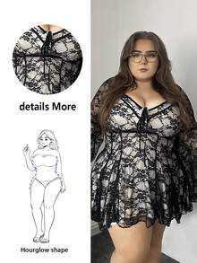 Hourglow Ropa de otoño para mujer, mono de manga larga de unicolor casual de talla grande para invierno - Negro - Ver 6