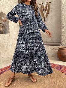 EMERY ROSE 女士复古风长袖连衣裙 - 彩色 - 查看 6