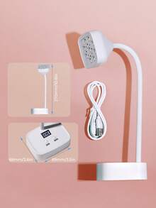 Teckwe مصباح أظافر UV قابل للشحن، ضوء أظافر لاسلكي مع مؤقتين 30 ثانية و60 ثانية وحساس تلقائي لتجفيف سريع لطلاء الجل، مجفف أظافر UV لاسلكي بعنق متحرك، مناسب للنساء والفتيات والمانيكير وصالونات الأظافر DIY في المنزل - أبيض - مشاهدة 8