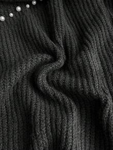 Firerie Women's Pearl Decor Casual Pullover Sweater - Black - View 9