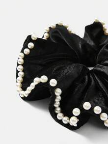 MOTF PREMIUM 香槟色仿丝绸发圈 - 黑色 - 查看 6