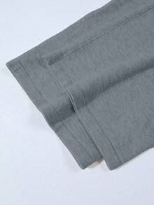 Franclia 女士休闲宽松针织毛衣裤套装（2件套），舒适简约设计 - 深灰色 - 查看 5