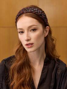 MOTF PREMIUM NEW AUTUMN/WINTER BRAIDED HEADBAND - reddish brown - View 8