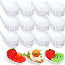 Mini Tasting Dishes Appetizer Plates Dessert Cups & Spoons, Suitable For Wedding Party Back To School Snacks Desserts Cakes Ice Cream - Multicolor - View 5