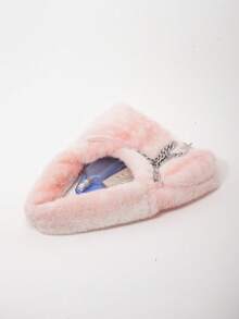 ROMWE Grunge Punk Túi đeo vai nữ phong cách thập niên 2000, túi biker đinh tán phong cách punk, ví lông thú, ví mùa thu đông, túi xách Hobo (mẫu ngẫu nhiên) - Màu trắng - Xem 9