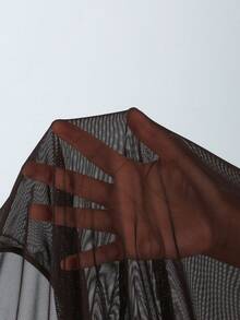 SHEIN Teen Girls' Solid Color 3 PiecesBeach Vacation Casual Mesh Skirt Set Black 3 Piece Swimsuit Kids Swimwear Tween Girls Bikini Sets Black Black Bathing Suits For Girls Two Piece Teen Girls Bikini Sets Black Teen Girl Swimsuit 3 Piece Modest Bikini Set Three Piece Swimsuit Set Bathing Suits 3 Piece Bathing Suit Sets Bathing Suit With Skirt Swimsuit With Skirt Black Bikini Set - Black - View 5