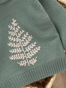 SHEIN Playful Pals Infant & Toddler Girls' Embroidered Pink Pullover Sweater, Suitable For Spring/Autumn, Can Be Worn As Layering Piece In Winter. Delicate Bow Embroidery Adds Cute And Playful Charm. Suitable For Family Gatherings, Halloween, New Year, Thanksgiving, Christmas, Easter, National Day, Parties, New Year's Eve Christmas Sweater For Baby Baby Knitwear Light Green Baby Sweater Baby Clothes Fall Sweater Baby Clothes Girl Fall Sweater