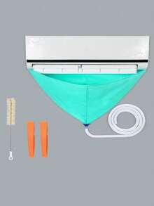 Kit de cubierta de limpieza de aire acondicionado de PVC con manguera de drenaje, bolsa de limpieza y mantenimiento de aire acondicionado a prueba de agua y fugas con herramientas y accesorios de limpieza - Mantén tu unidad de aire acondicionado dividido funcionando de manera eficiente - Multicolor - Ver 11