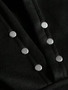 PAVTROS Áo hoodie túi vá thêu thời trang đường phố thường ngày dành cho nam có lớp lót giữ nhiệt, áo hoodie xanh navy thu đông, áo hoodie ngắn, áo hoodie nam, áo hoodie chéo, rộng thùng thình, họa tiết, bạn bè, thay thế, bạn bè, thời trang đường phố, dành cho nam, chạy bộ, hodddie - màu đen - Xem 5