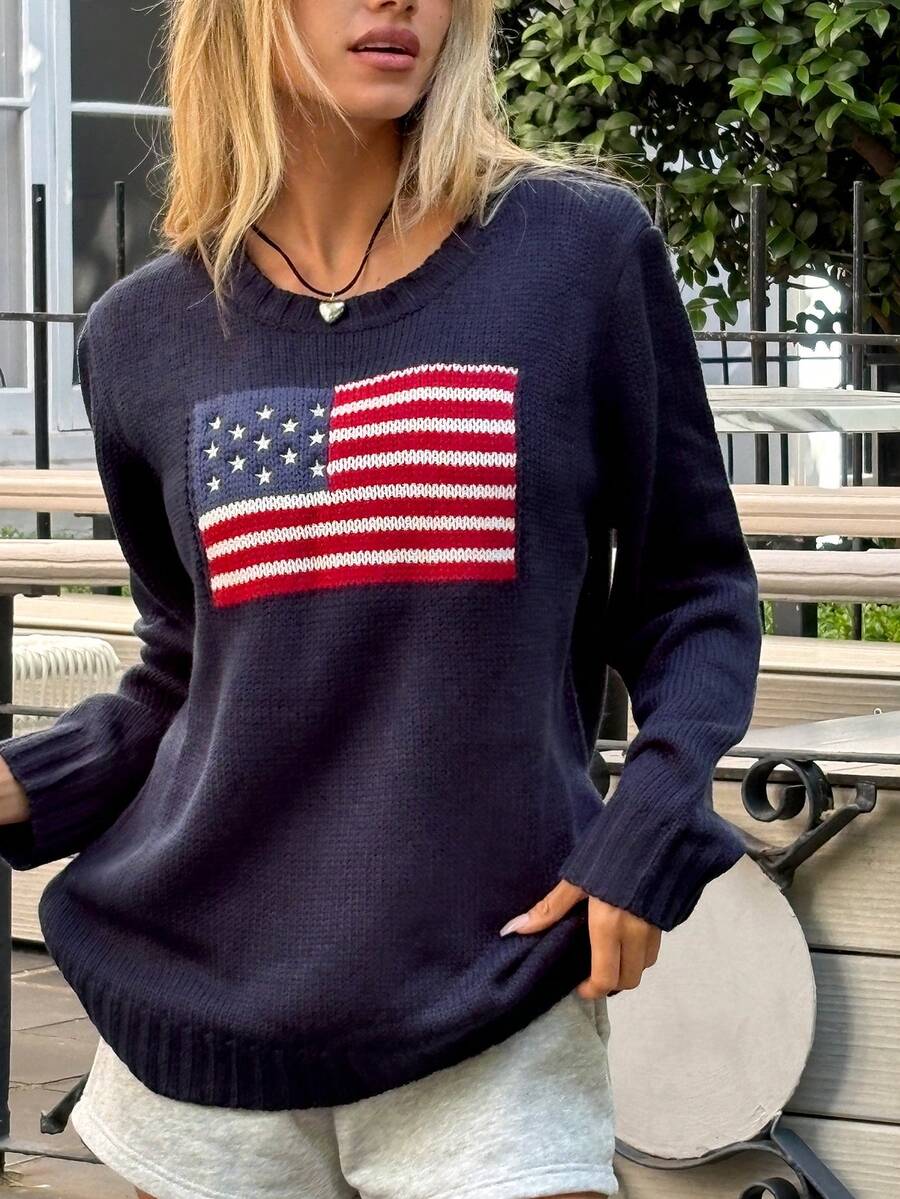 MainGRL Women's Casual Christmas Bow Accent Knit Pullover Sweater, College Style, Long Sleeve, Autumn/Winter,Long Sleeve Tops,Knitted Sweater