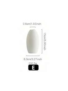 1PC Small Flower Vase White Ceramic Vase Wedding Centerpiece Arrangement Plants Flower Pot Home Living Room Desktop Decoration - White - View 14
