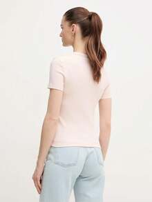 Calvin Klein Women's Short Sleeve T-Shirt White - Pink - View 4