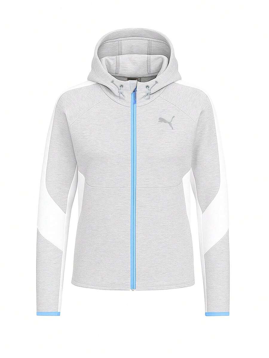 Puma Evostripe Women's Full-Zip Hoodie Grey - Grey - View 1