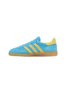 Adidas 女子手球鞋 蓝色荧光/亮黄色/金色金属色 JR7351 - 藍色光芒/亮黃色/金色金屬光澤 - 查看 5