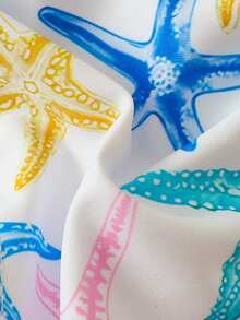 Swim Mod Women's Starfish Random Print Cute Sweet Beach Vacation 2 Pieces Swimsuit, Summer - Multicolor - View 7